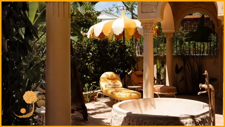 Mermer Masalı Dış Mekan Mobilya Bahçe Takımı